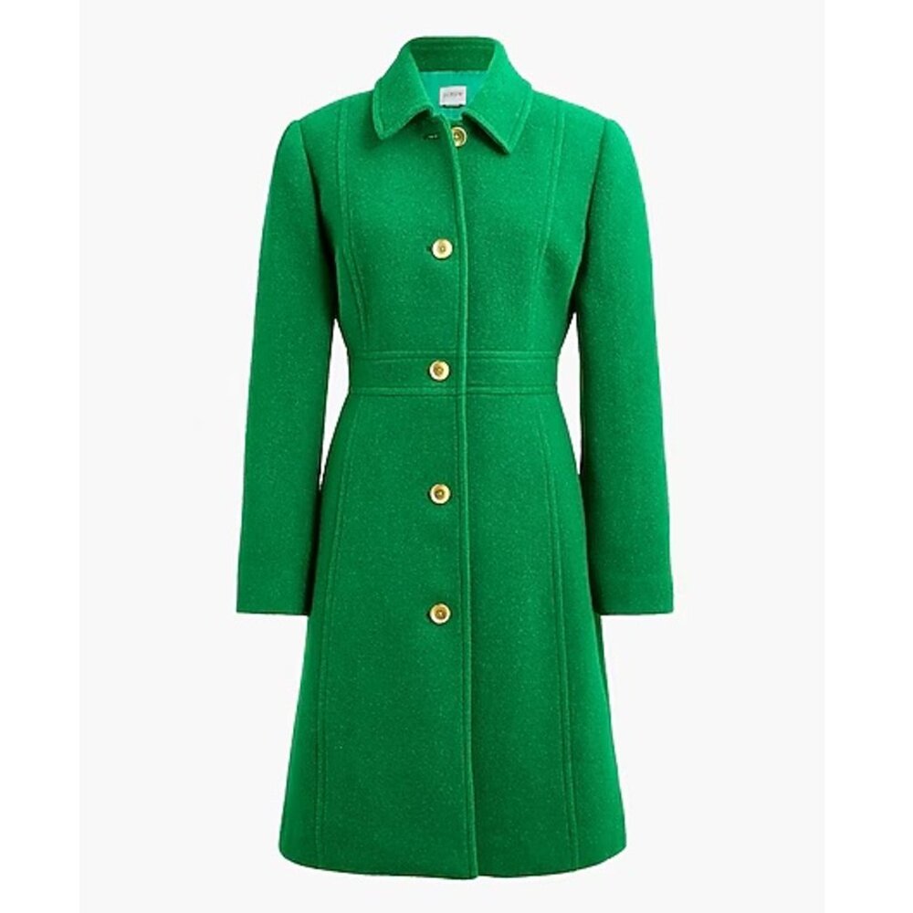 NWOT Green wool blend Lady Day Coat by JCrew